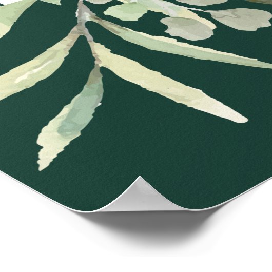 Groene Smaragd Foto Herdenking Levensbevestiging B Poster (Hoek)