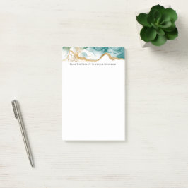 Groene Smaragd Gouden Rand Moderne Trendy Waterver Post-it® Notes