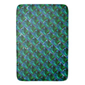 Groene smaragden en krommen onder nikkelrooster badmat (Voorkant Verticaal)