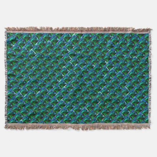 Groene smaragden en krommen onder nikkelrooster deken (Voorkant)