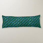 Groene smaragden en krommen onder nikkelrooster lichaamskussen (Achterkant)