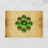 GROENE SMARAGDGROENE MON ,GRIJZE AGATA-perkament Visitekaartje (Achterkant)