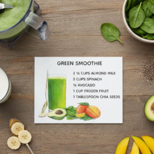 Groene Smoothie Recept Gezonde Voeding Veganistisc Briefkaart