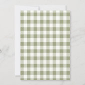 Groene S'mores Camping Jongen Kamperen Gingham Kaart (Achterkant)