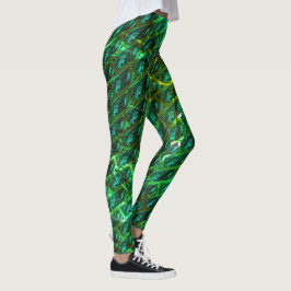 Groene smudgy, gekrast, raster of andere steen? leggings