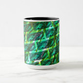 Groene smudgy, gekrast, raster of andere steen? mok (Midden)