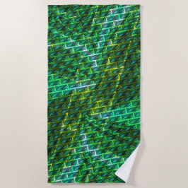 Groene smudgy, gekrast, raster of andere steen? strandlaken