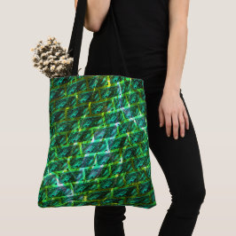 Groene smudgy, gekrast, raster of andere steen? tote bag