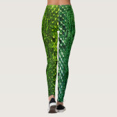 Groene Snake huidstijl smokkel. Leggings (Achterkant)