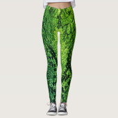 Groene Snake huidstijl smokkel. Leggings (Voorkant)