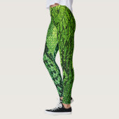 Groene Snake huidstijl smokkel. Leggings (Links)