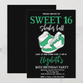 Groene Sneaker Bash Verjaardagsfeestje Kaart (Voorkant / Achterkant)