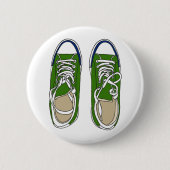 Groene sneakers ronde button 5,7 cm (Voorkant)