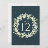 Groene Sneeuwbes+Eucalyptus Kersttafel Nummer (Voorkant)