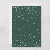 Groene Sneeuwglobe Sneeuwvlok Foto Plat Kerstkaart (Achterkant)