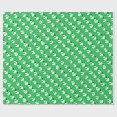 Groene sneeuwman, feestelijk cadeaupapier (Vlak)