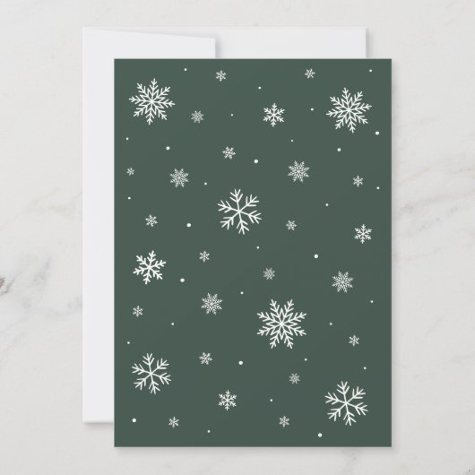 Groene sneeuwvlok Baby Het is koud buiten Baby sho Kaart (Achterkant)