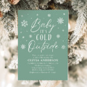 Groene sneeuwvlok Baby Het is koud buiten Baby sho Kaart
