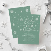 Groene sneeuwvlok Baby Het is koud buiten Baby sho Kaart