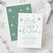 Groene sneeuwvlok Baby Het is koud buiten Baby sho Kaart