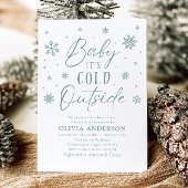 Groene sneeuwvlok Baby Het is koud buiten Baby sho Kaart