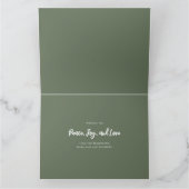 Groene Sneeuwvlok Elegante Kerstfoto Kaart (Binnen)