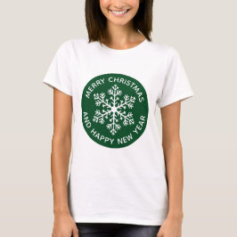 Groene Sneeuwvlok Feestelijk T-shirt