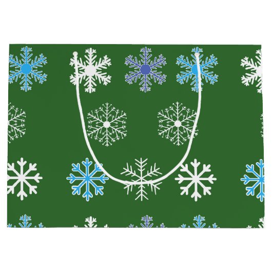 Groene Sneeuwvlok Grote Cadeautas (Voorkant)