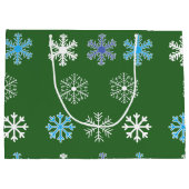 Groene Sneeuwvlok Grote Cadeautas (Achterkant)