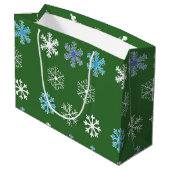 Groene Sneeuwvlok Grote Cadeautas (Achterkant Gekanteld)