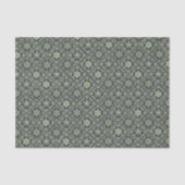 Groene Sneeuwvlok Kerstpatroon Tissuepapier (Voorkant)