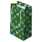 Groene Sneeuwvlok Kleine Cadeautas (Achterkant Gekanteld)