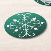 Groene Sneeuwvlok Onderzetters (Gebogen)