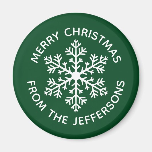 Groene sneeuwvlokmagneet magneet (Voorkant)