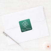 Groene Sneeuwvlokstickers Vierkante Sticker (Envelop)