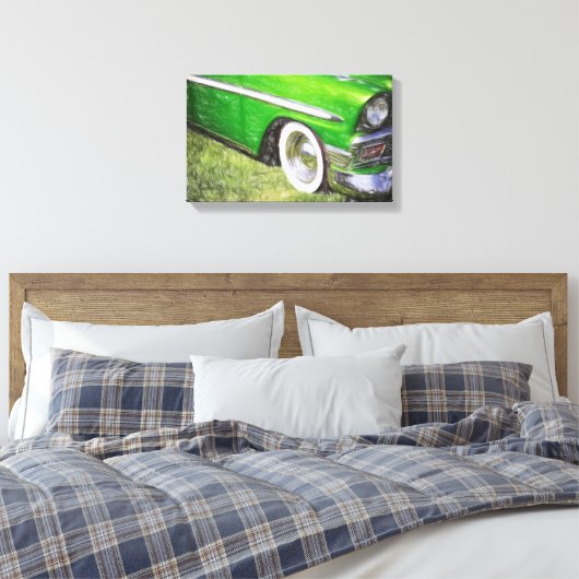 Groene snelheid canvas afdruk (Insitu (Slaapkamer))