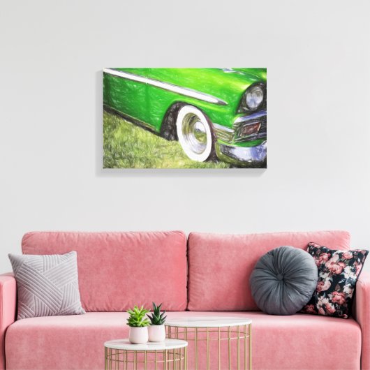 Groene snelheid canvas afdruk (Insitu (Woonkamer))
