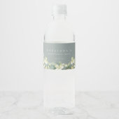 Groene Snowberry+Eucalyptus Bachelorette/Douche Waterfles Etiket (Voorkant)