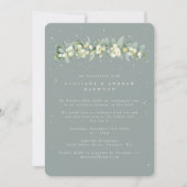 Groene Snowberry+Eucalyptus Bruiloft Receptie Foto Kaart (Voorkant)