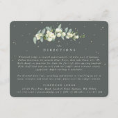 Groene Snowberry+Eucalyptus Stam Bruiloft Aanwijzi Informatiekaartje (Voorkant)