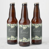 Groene Snowberry+Eucalyptus Winter Bachelorette Bier Etiket (Flessen)