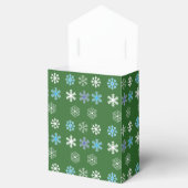 Groene Snowflake Favor Box Bedankdoosjes (Geopend)