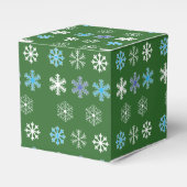 Groene Snowflake Favor Box Bedankdoosjes (Voorkant Zijde)