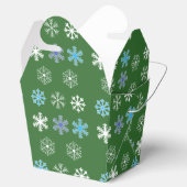 Groene Snowflake Favor Box Bedankdoosjes (Geopend)