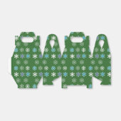 Groene Snowflake Favor Box Bedankdoosjes (Uitgevouwen)