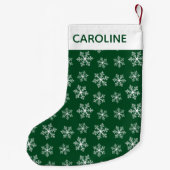 Groene Snowflake-kerststaart Kleine Kerstsok (Achterkant)