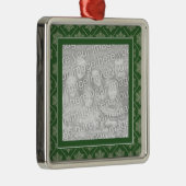 Groene Snowflake Pattern kerstversieringen Metalen Ornament (Rechts)