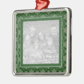 Groene Snowflake Pattern kerstversieringen Metalen Ornament (Links)