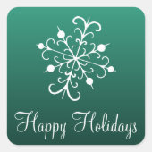 Groene Snowflake Stickers (Voorkant)