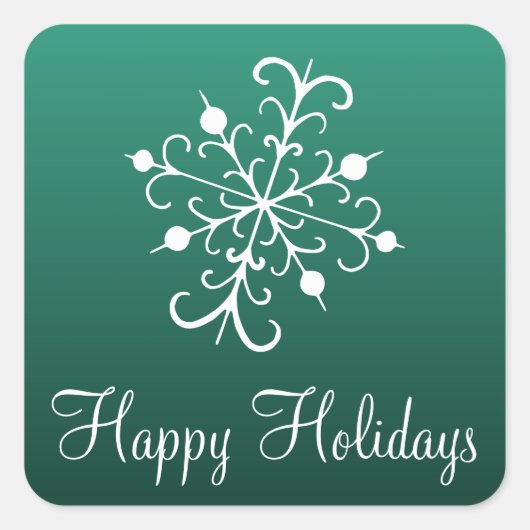 Groene Snowflake Stickers (Voorkant)